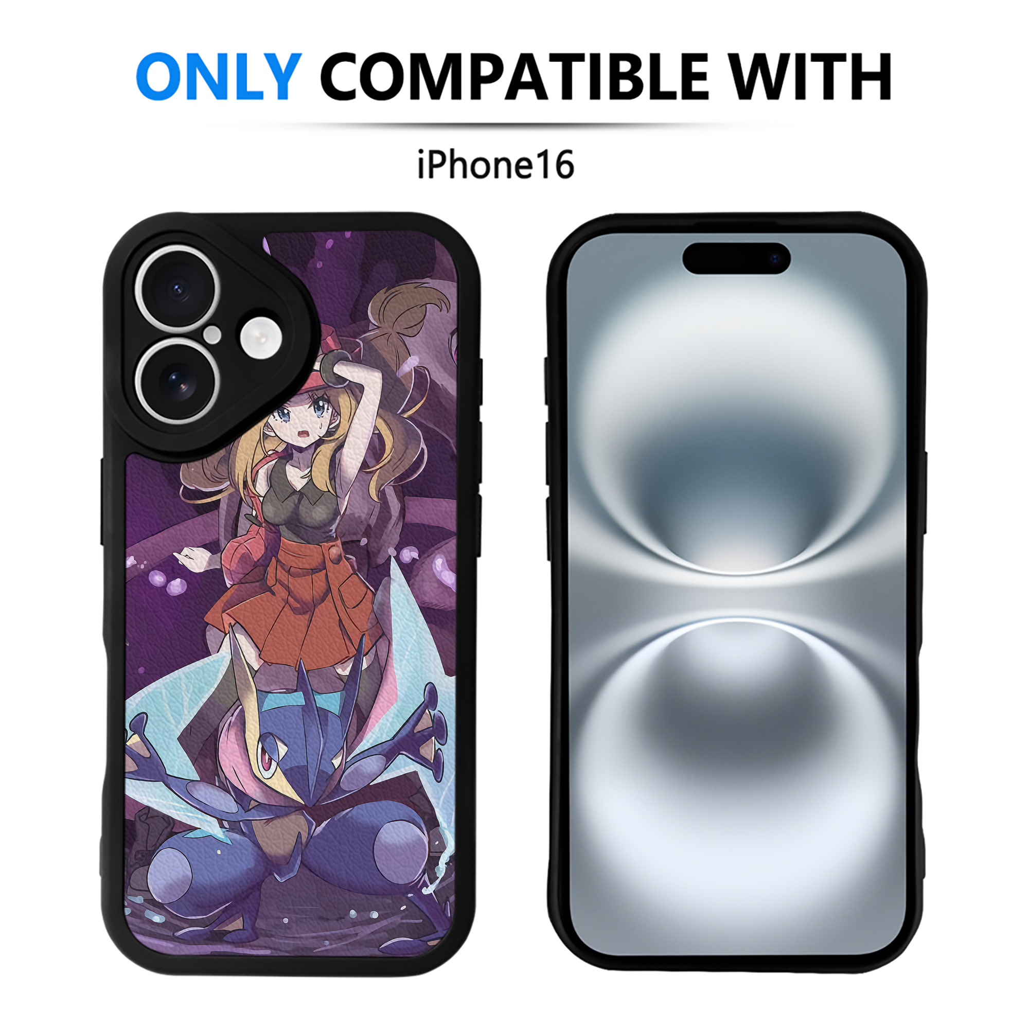 （画像用） ポケットモンスター Pokémon 【iPhone 16シリーズ対応】シリコンスマホケース（レザー調） 材質：シリコン